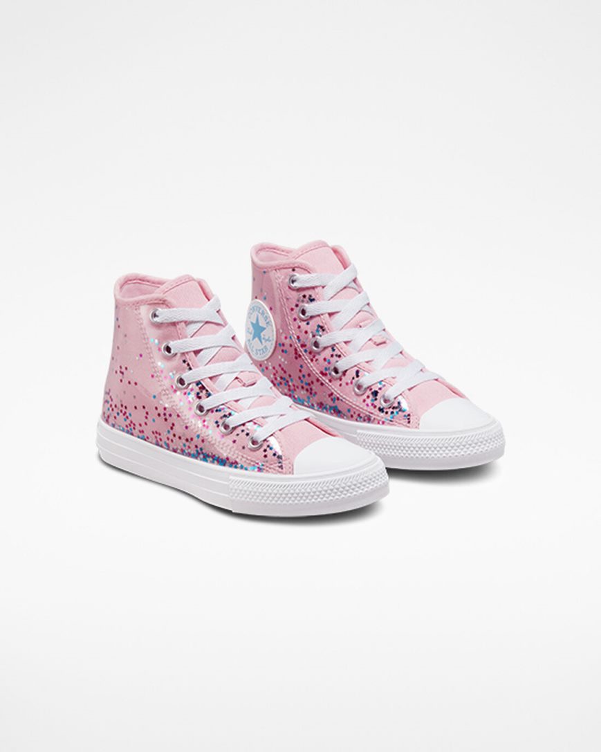 Tenis Converse Chuck Taylor All Star Encapsulated Glitter Cano Alto Menina Laranja Rosa Azuis | PT U0573T9